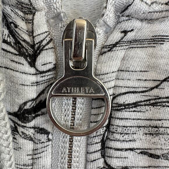 ATHLETA Jacket Women's SMALL Balance Eden Floral Zipped Hoodie Sweatshirt - Picture 9 of 11